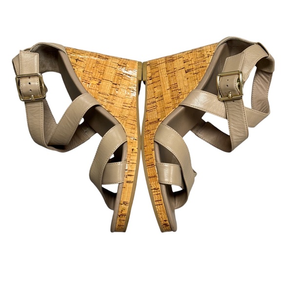 Cole Haan Women's Leather Maple Sugar Jilian Wedge Sandals EUC - Picture 6 of 10